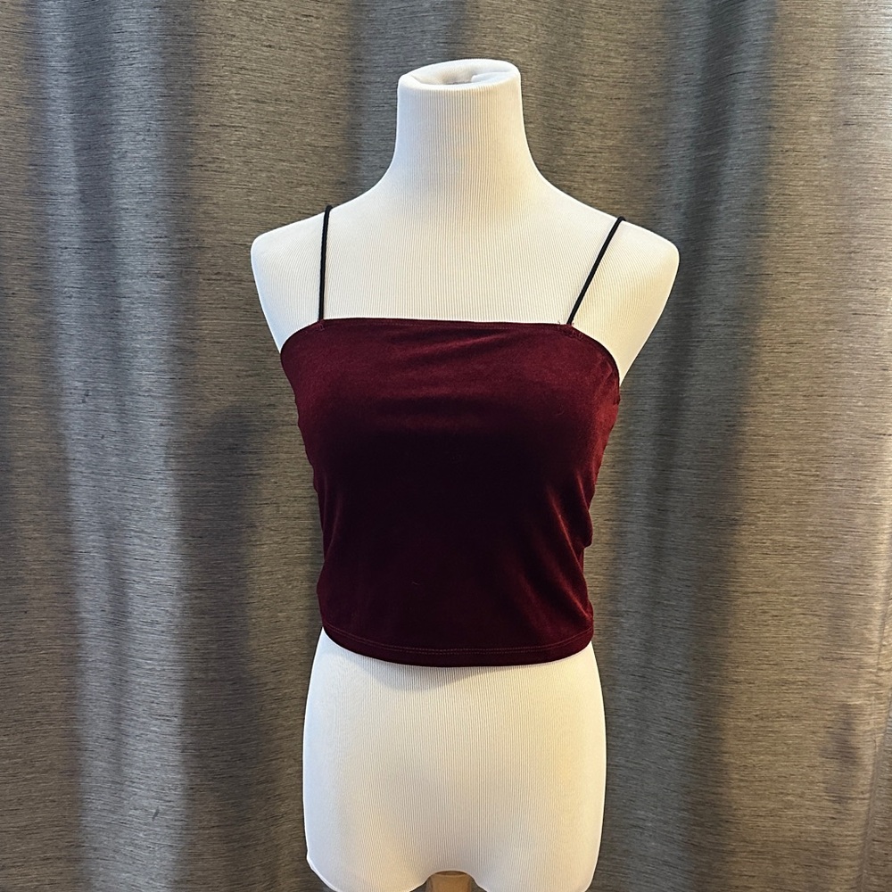 SHEIN Burgundy Camisole with Spaghetti Straps